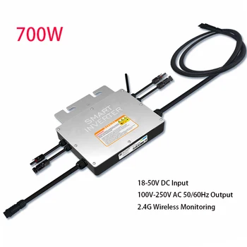 

700W PV Smart Micro inverter MPPT Waterproof IP65 Grid Tie Inverter Solar Pure Sine Wave Inverter 18-50VDC 100V-240VAC