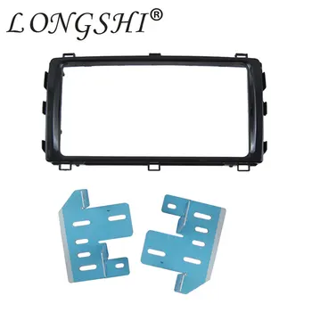 

LONGSHI 2 din Car refitting DVD frame panel Fascia fit for 2014 Toyota Auris 2DIN Facia Bezel Cover Face Plate Stereo