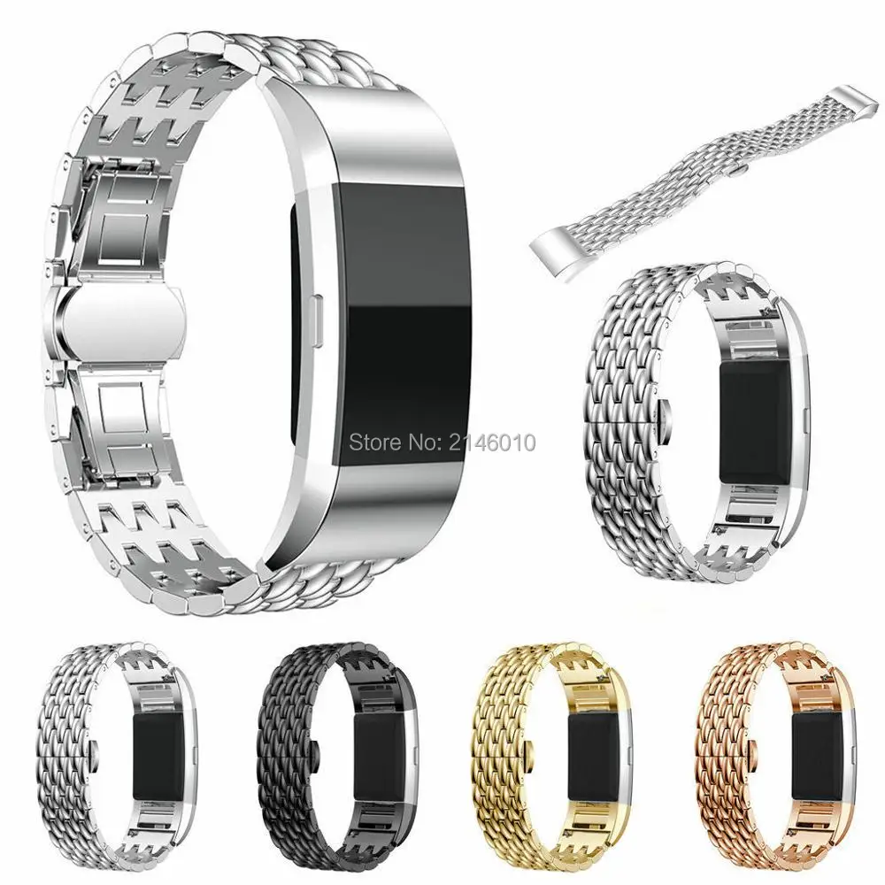 

Metal Stainless Steel Strap Wrist Watch Band Bracelet For Fitbit Charge 2 / 2 HR