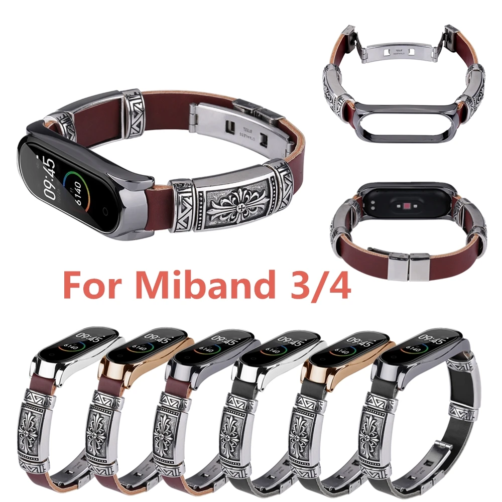 

For mi band bracelet 4/3 buckle metal shell retro double press butterfly buckle DIY replacement wristband mi bend 4