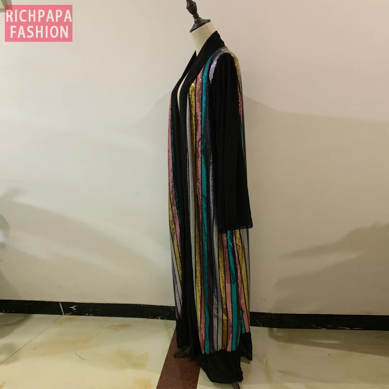 Открытый абайя блесток кимоно кардиган хиджаб мусульманское платье Турция халат Дубай Абая для женщин Рамадан кафтан Исламская одежда