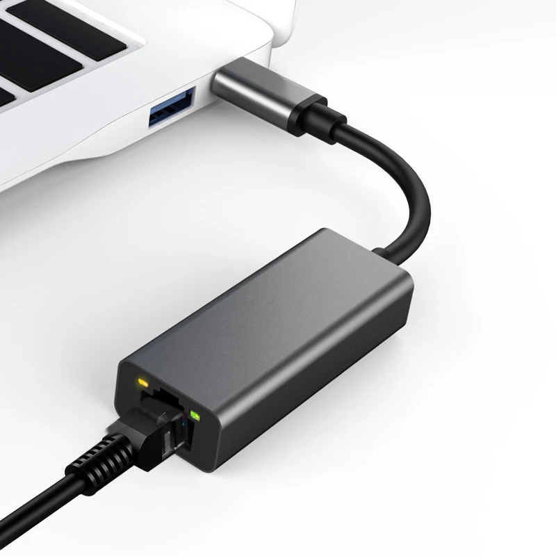 Typ-C Ethernet адаптер Typ-C на 10/100/1000M RJ45 Lan адаптер для MacBook Тип C сетевая карта USB Ethernet