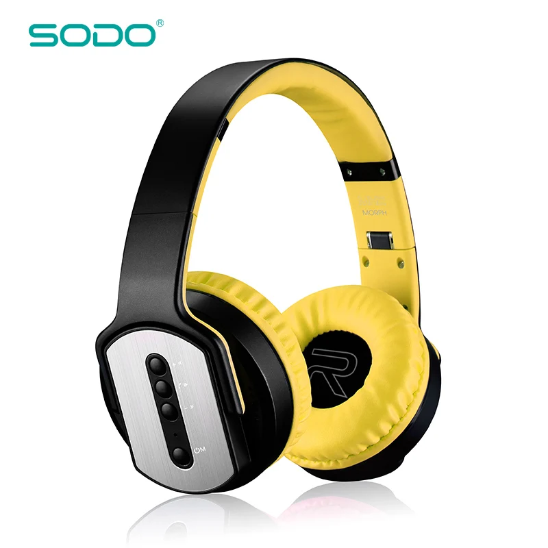 SODO NFC 2в1 Twist-out Bluetooth динамик наушники беспроводные стерео TF карты наушники удобные Bluetooth наушники - Цвет: Yellow