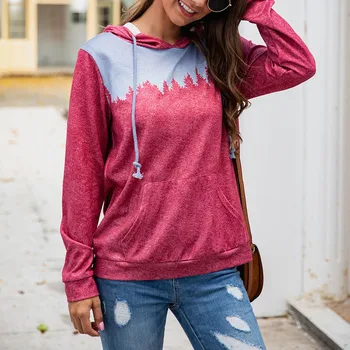 

Fadzeco Women Hooded Sweatshirt Winter Autumn Hoodies Pullovers Tops Long Sleeve Casual Christmas Sweatshirt Front Pocket