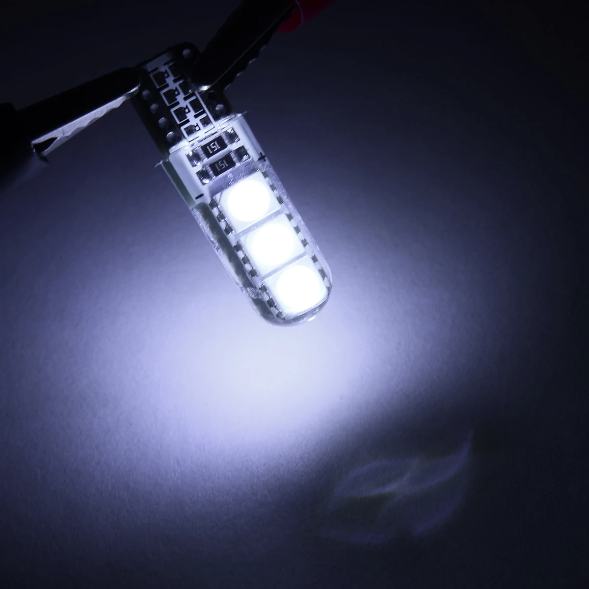 Mayitr 2pcs 12V T10 5050 6LED Turn Signal Silicone Lamp High Brightness Car Backup Tail Corner Parking Light Bulb