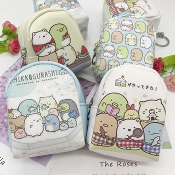 

1PC Random Cartoon Women Girls PU Coin Bag mini bag Coin Purse Keys Card Holder Wallet Money Bags Earphone Package Kids Gifts