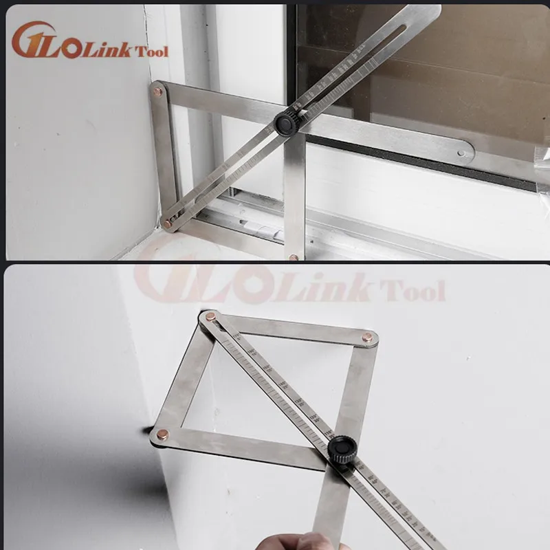 DIY 멀티 앵글 코너 앵글 파인더 알루미늄 각도기 타일 나무 눈금자 목공 모델 공예 각도