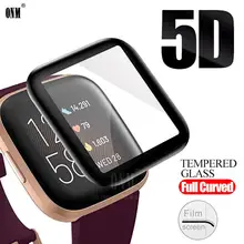 5D закругленный край Полное покрытие мягкая прозрачная защитная пленка для Fitbit Versa 2 Watch Versa2 защита экрана (не стекло)