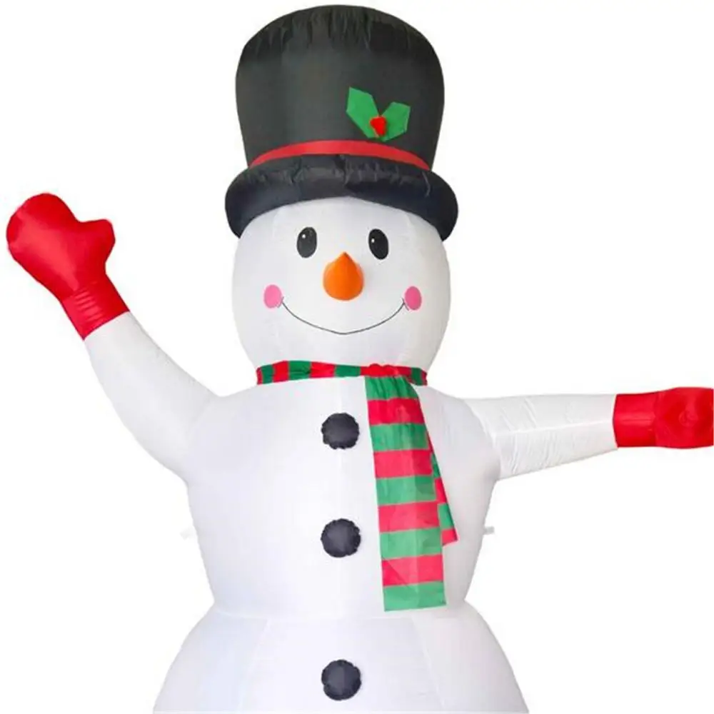 Рождественские светящиеся надувные куклы-снеговики, светодиодный воздушный декор для двора, сада, Рождественский надувной реквизит, светодиодный фонарик, игрушки для детей