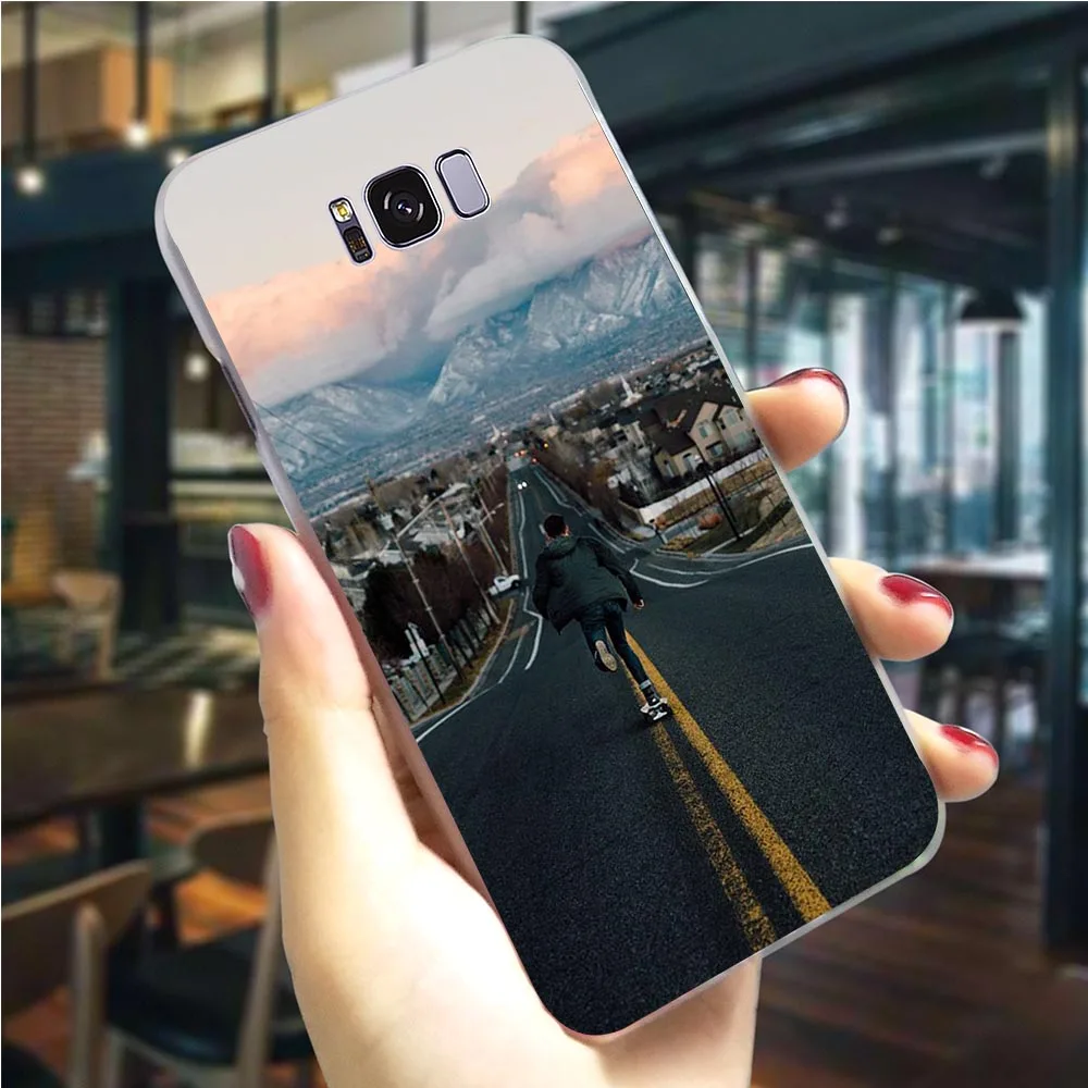 Жесткий чехол крутой скейтборд для мальчиков телефона Galaxy A30 A3/A5 A6 A8 Plus/A7 A9 2018 A10 A20
