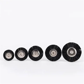 

50pcs/Lot Dental Plain Black Bristle Brush With Handle Dental Lab Pristle Brush Polishing Wheel Flat Brush For Rotary Tools