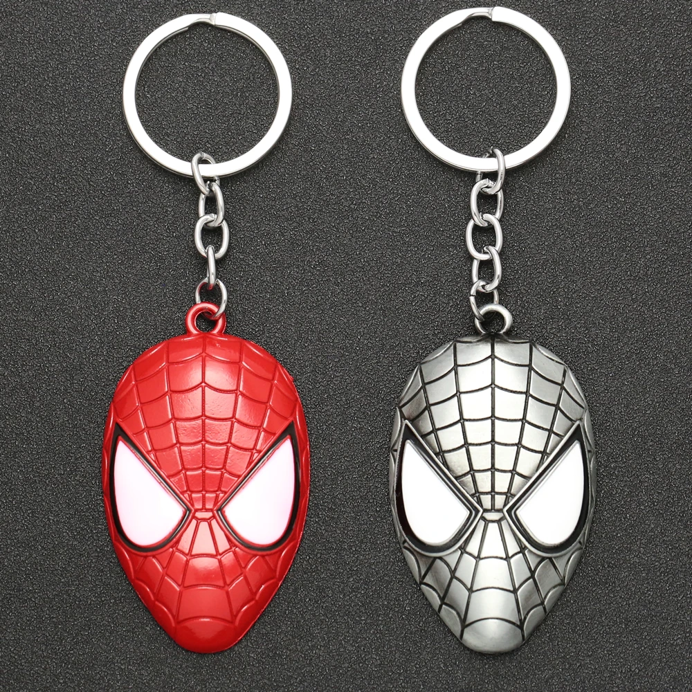 New Spiderman Spider Man Figure Key Chain KeyChain Silicone Metal New Hero Hook 