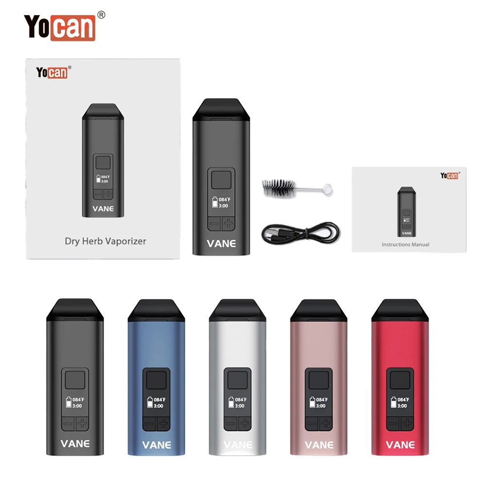 Original puedes Vane vaporizador Kit para Hierbas secas con 1100mAh batería de la cámara de calefacción pantalla OLED a Ceremic bobina Vape pluma