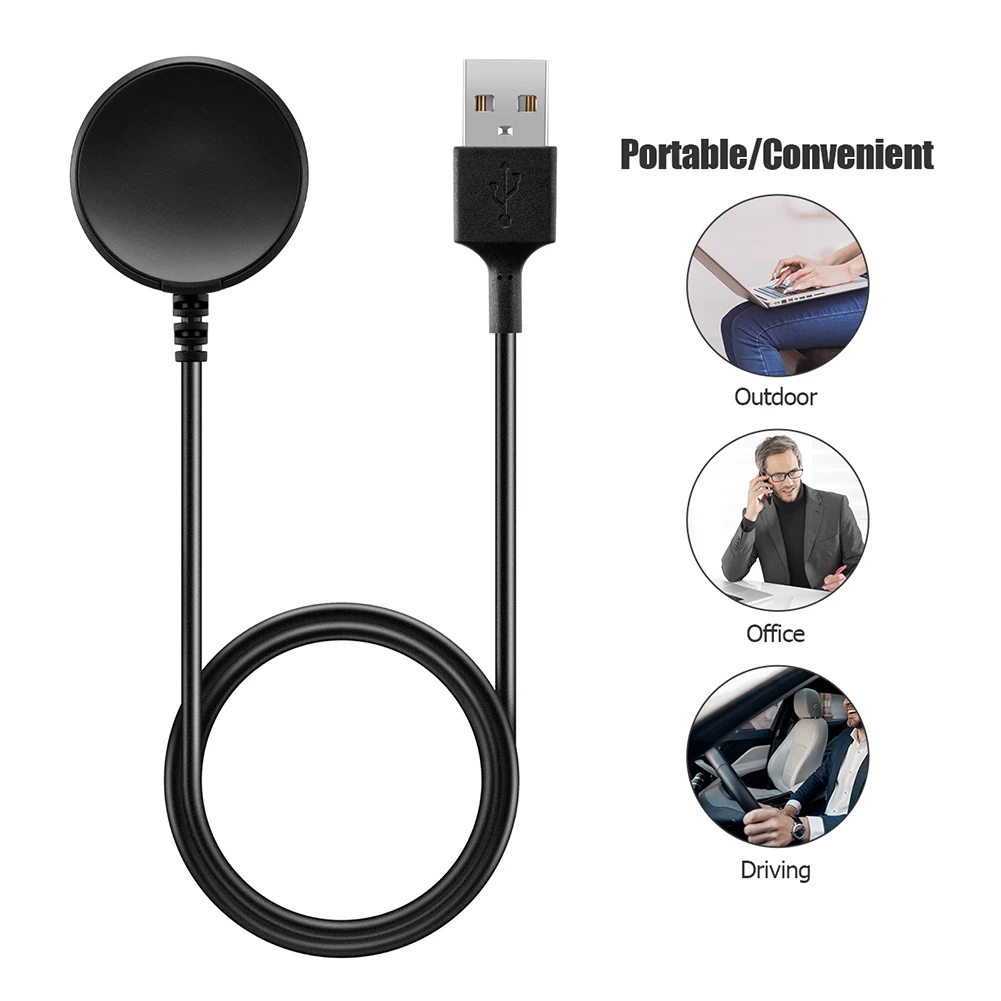 1m Wireless Charging Cable for Samsung Galaxy Watch 3 Active 1 2 Sports Watch USB Power Supply Line Cradle Adapter Cord Wires