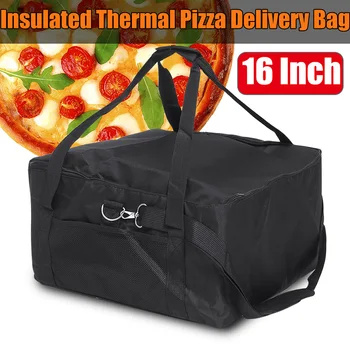 

16 Inch Red Box Easy Use Portable Strength Holder Thermal Durable Pizza Delivery Bag Insulated Oxford Cloth Container Storage