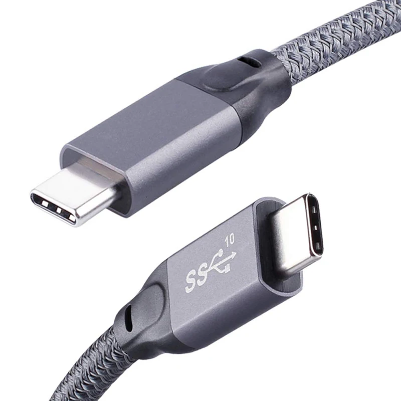 Кабель USB C 3 1 GEN 2 (10 Гбит/100 Вт) кабель к питания нейлоновый плетеный шнур с чипом E