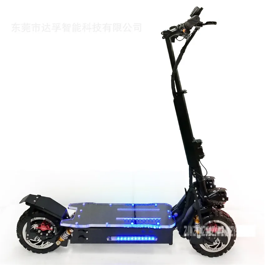 11 дюймов колеса двойной привод 1600 Вт* 2 электрический внедорожный скутер скейтборд электрический скутер с мерцающий ночник 60 в 20AH/25AH