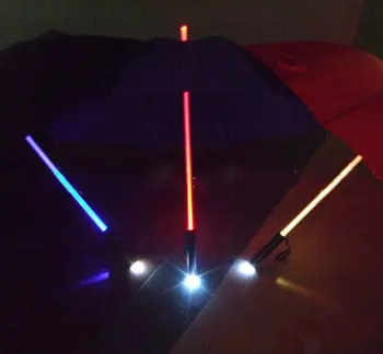 

4 Colors 8 Bone Charming Adults Led Umbrella Women Men Light Flash Glow in the Dark Rain Protection Birthday Christmas Gift