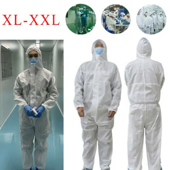 

Disposable Protective Suit Coverall Laboratory Work Clothing Soft Waterproof Protection Gown Without Shoes