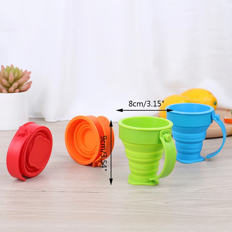 

Portable Silicone Folding Cup Collapsible Foldable Outdoor Telescopic Collapsible Drinkware Travel Retractable Camping Water Cup