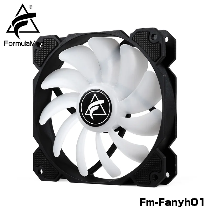 FormulaMod Fm-Fanyh01 120mm PWM Fan 5v 3Pin RGB Multipurpose Radiator Cooler Hydraulic Bearing 11 Large-size Blades