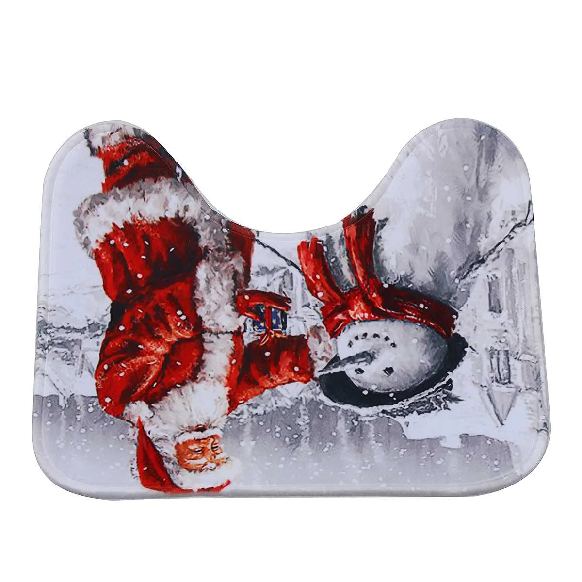 Merry Christmas набор для ванной, снеговик, Санта Клаус, лось, узор, водонепроницаемый, занавеска для душа, крышка для туалета, коврик, нескользящий, ковер, домашний декор