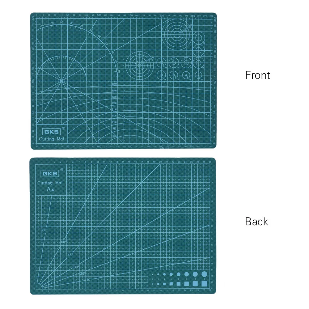 GKS Высокое качество Многоцелевой самовосhealing вающиеся строители двухсторонний ПВХ А4 коврик для резки 22 см* 30 см* 0,3 см зеленый