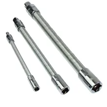 3 шт. набор адаптеров со смешанным приводом и гибким гнездом Extesion Bar 1/4 3/8+ 1/2, инструмент с трещоткой, гибкий вал с гибким удлинителем