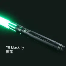 Металлический световой меч Yanqing для светового меча, Одноцветный светодиод, Лезвие длиной 78 см, Y8 blacklily