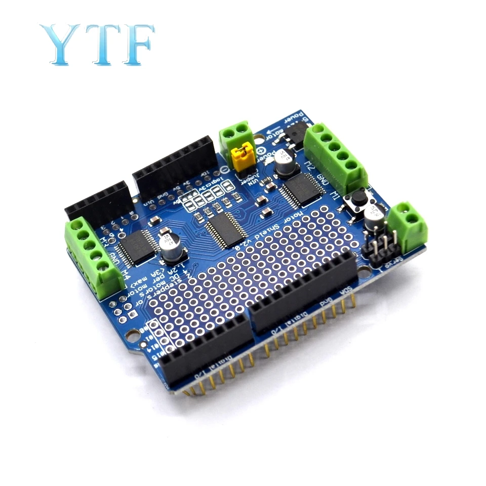 Shield PWM Servos Proyectos Robótica TB6612 Mosfet Stepper Motor PCA9685 Standard IIC I2C PWM Servo Driver Shield V2 Para Robot Pwm R3 Motor Stepper Servo Shield
