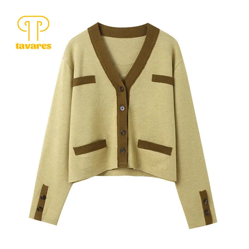 

TAVARES Cardigan Sweaters Autumn Winter Clothes Women Oversized Jacket Wool Knitted Sweater Japanese Streetwear Harajuku Fashion