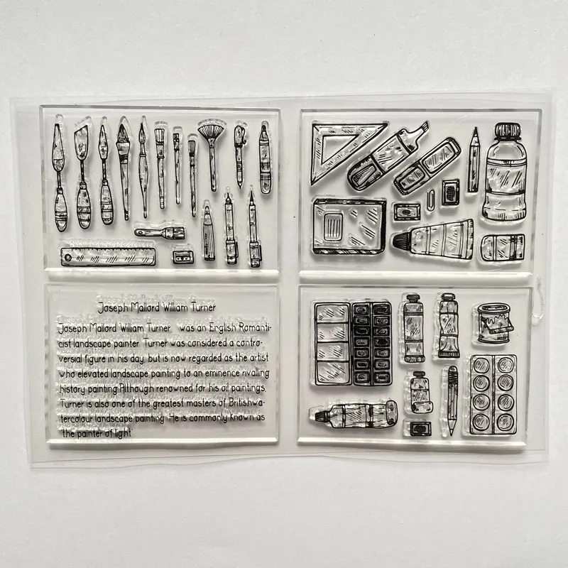 script brush pen tool clear stamp Transparent Silicone Stamp For Scrapbooking Photo Album Decoration seal stamp