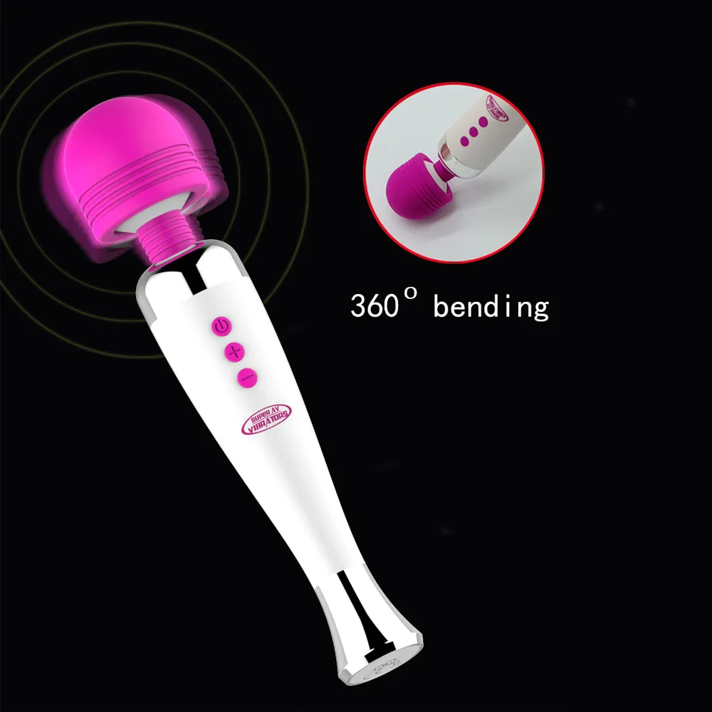 12 Speed Dildo Vibrator AV Magic Wand Vibrators Massager Clitoris Stimulators Body Massager Av Stick Sex Toys for Adults Women