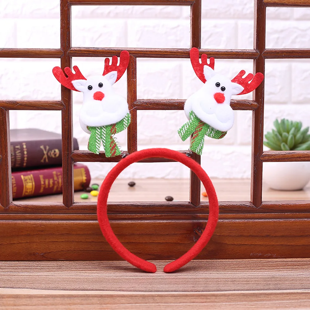 7 pcs Christmas Headbands Cartoon Cute Gift Hairband Head Hoop Xmas Decor for Kids