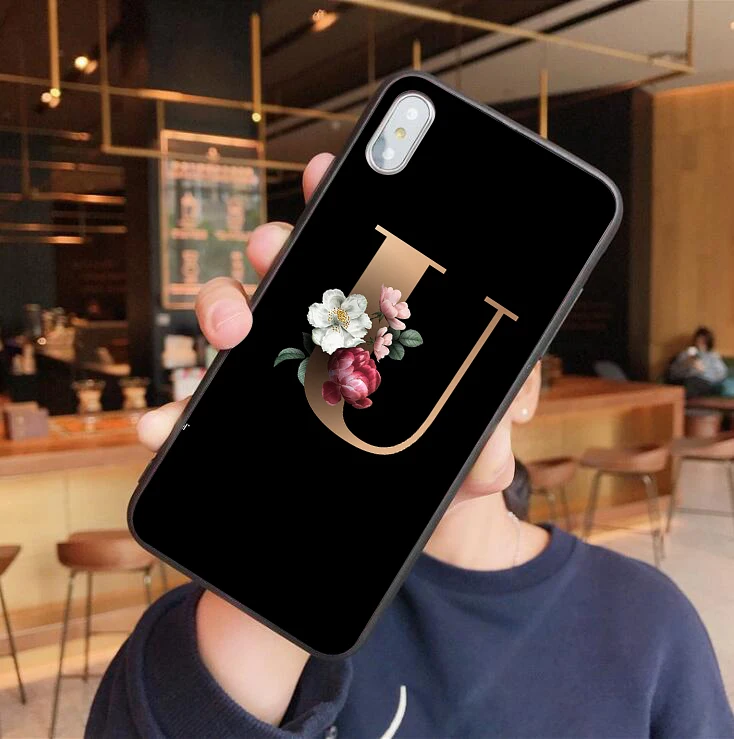 TPU На выбор для IPhone X 10 с буквенными цветами черный мягкий Уретановый Термопластик(tpu) чехол для iPhone X S MAX XR 6 6S 7 8 Plus высококачественный чехол для телефона с принтом - Цвет: TPU