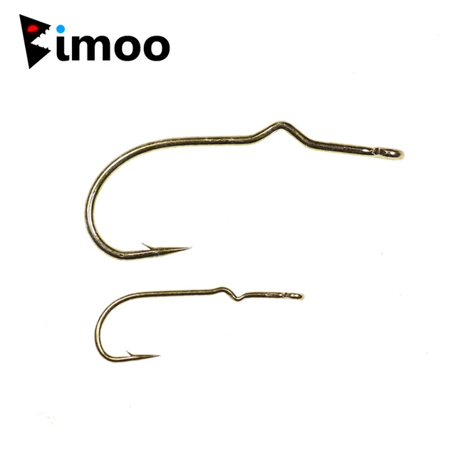 Bimoo 50pcs Fly Tying Popper Sproat Shank Hook Long Kink Shank Hooks Fly  Streamer Fish Hook #2 #10 - AliExpress
