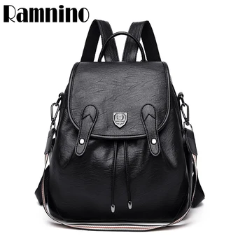 

High Quality Leather Backpacks For Women Large Capacity Shoulder Bags Girls School Bag Traveling Casual Bagpack Mochila