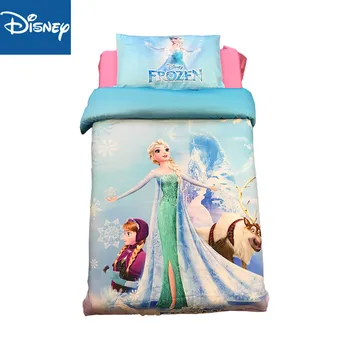 

Disney cartoon blue frozen Elsa Anna baby kids bedding sets 120x150cm duvet covers 60x135cm bed duvet cover 3pcs for boy girls