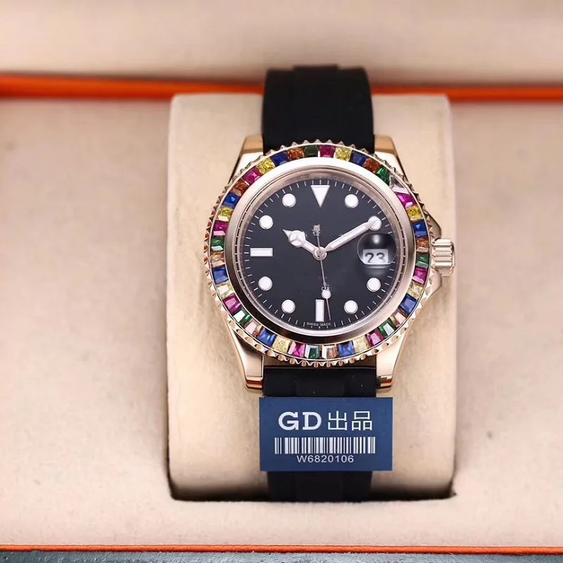 

Watch Men yacht 40mm master Miyota 8215 Automatic Mechanical Watch Sport Swim Clock Stainless Mechanical AAA