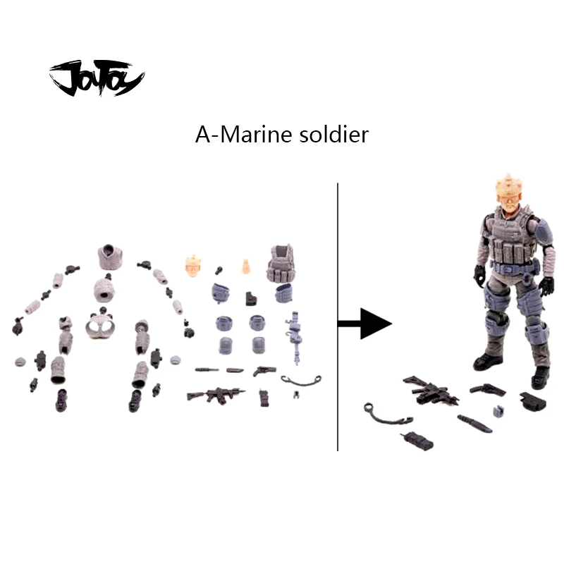 Экшн фигурка JOYTOY 1/18 3 75 дюйма Неокрашенная морская кавалерия солдат коллекция аниме военная модель игрушка