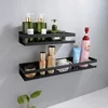 Bathroom Accessories 20-50cm Modern Matt Black Bathroom Corner Shelves Kitchen Wall Shelf Shower Bath Shampoo Storage Rack ► Photo 2/6