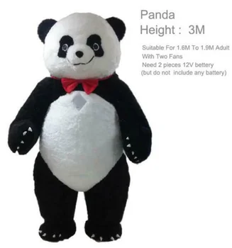 

New Advertising Inflatable Panda Bear Mascot Costume Suits Cosplay Party Game Dress Outfit Clothing Carnival Christmas Birthday