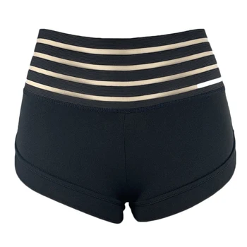 

Pocket Sports Shorts Summer High Waist Striped Sports Shorts Woman hc