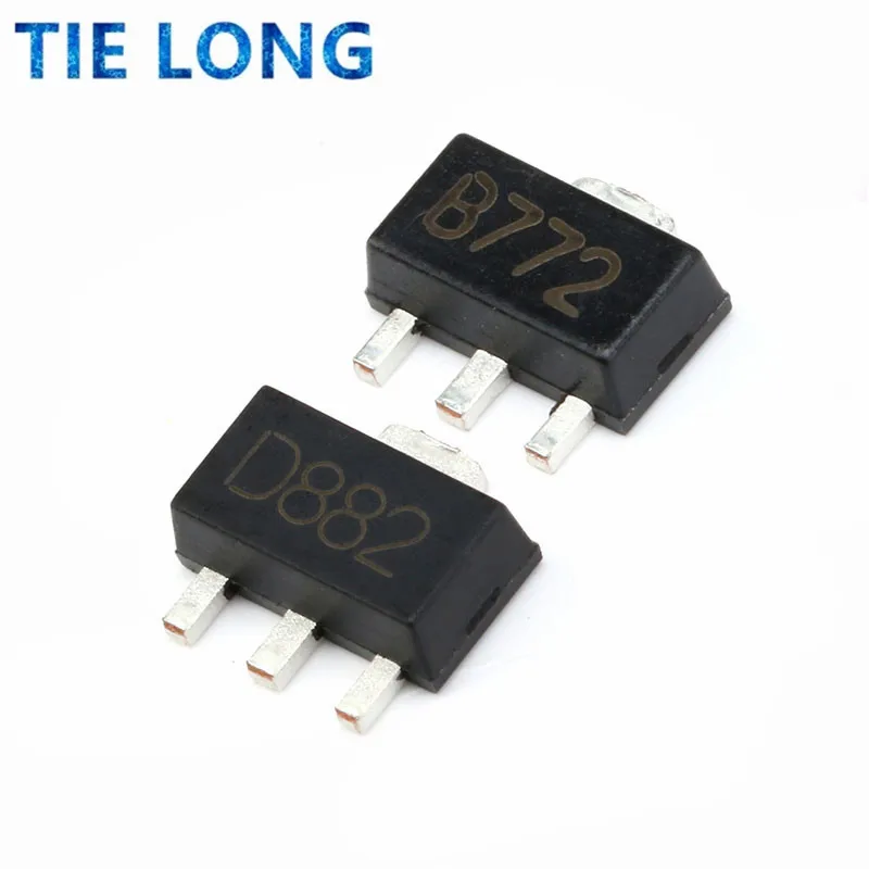 20 шт. 2SB772 SOT89 B772 SMD SOT-89 2SD882 D882 PNP транзистор средней мощности | Электронные