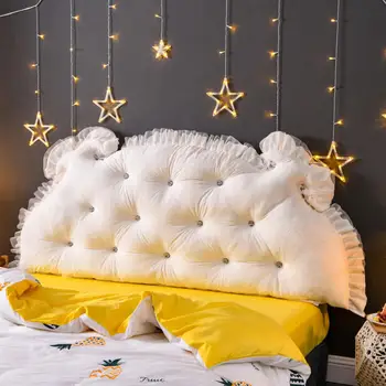 

Crystal velvet embossed king-size bed with removable pillow and lace back. Relying on the pillow for bed and sofa when playing