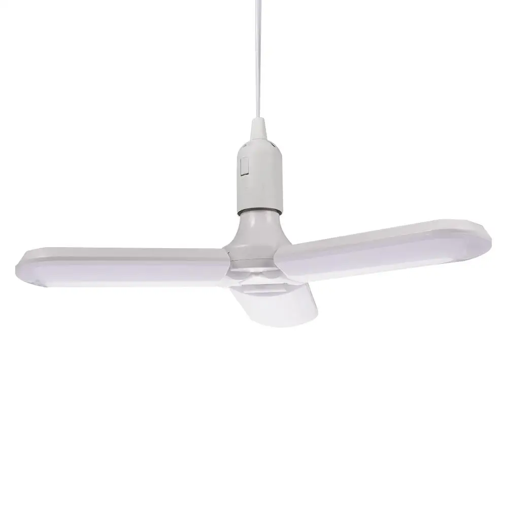 

60W E27/E26 LED Bulb SMD2835 Super Bright Foldable Fan Blade Angle Adjustable Ceiling Lamp Home Energy Saving Lights