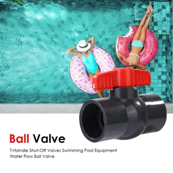

Compact T-Handle Shut-Off Ball Valve Socket Valve Low Fluid Resistance Tight Reliable for Swimming Pool Water Treatment