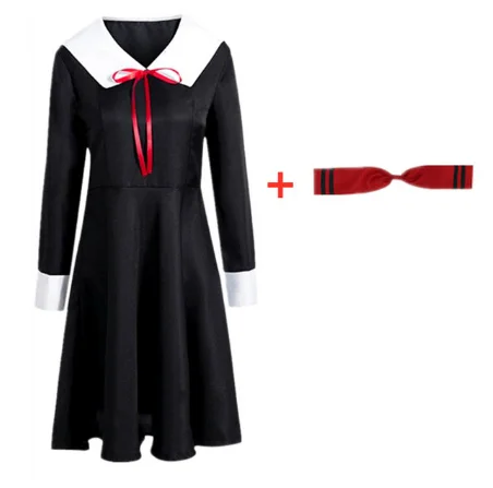 Anime Kaguya-Sama: Love Is War Shinomiya Kaguya Cosplay Costumes Fujiwara Chika Adult Anime Clothing Woman Dresses Headdress elvira costume