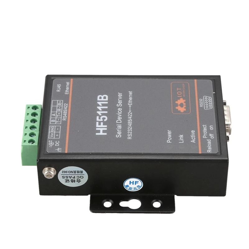 PPYY-HF5111B сервер последовательных устройств RS232/RS485/RS422 последовательный к Ethernet бесплатно RTOS последовательный сервер F22498(EU Plug