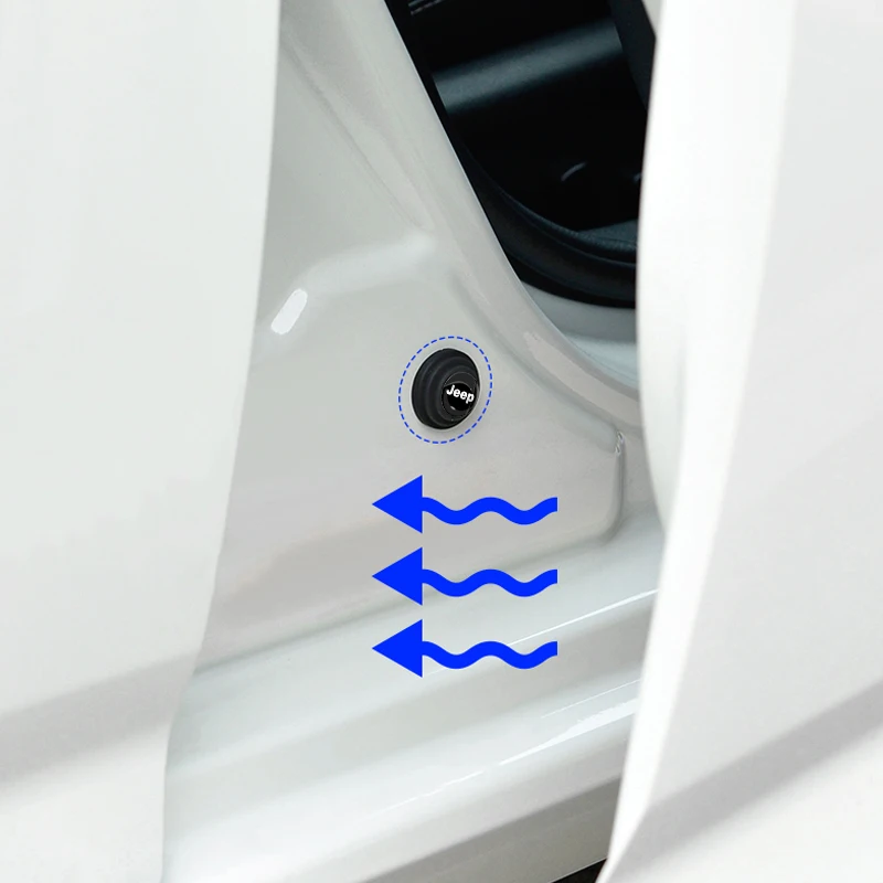 2/4Pcs Auto Shock Stickers Absorber Car Door Soundproof Buffer Pier For Jeep Grand Cherokee Commander Renegade Wrangler JK JL